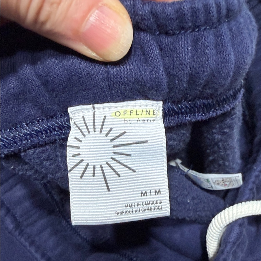 Aerie Womens Navy/Deep Blue Joggers - Picture 2 of 5